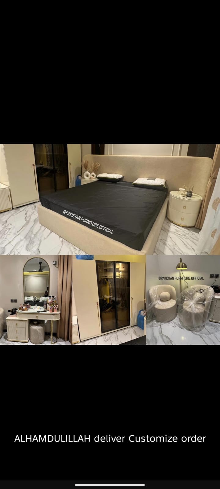 Bedroom Interior in Karachi by Orchid Kitchen & Interior